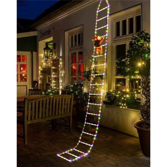 LED Christmas Lights - 10ft Christmas Decorative Ladder...